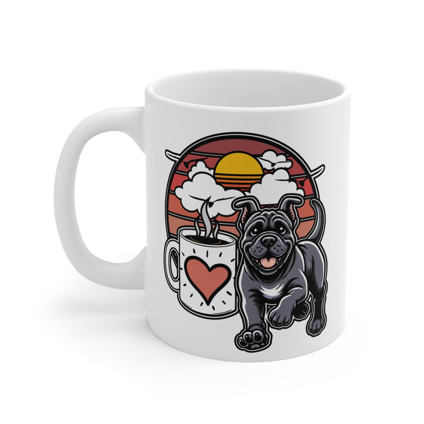 Easily Distracted by Dogs & Coffee - Kane Corso - 11oz Mug – Right Hand