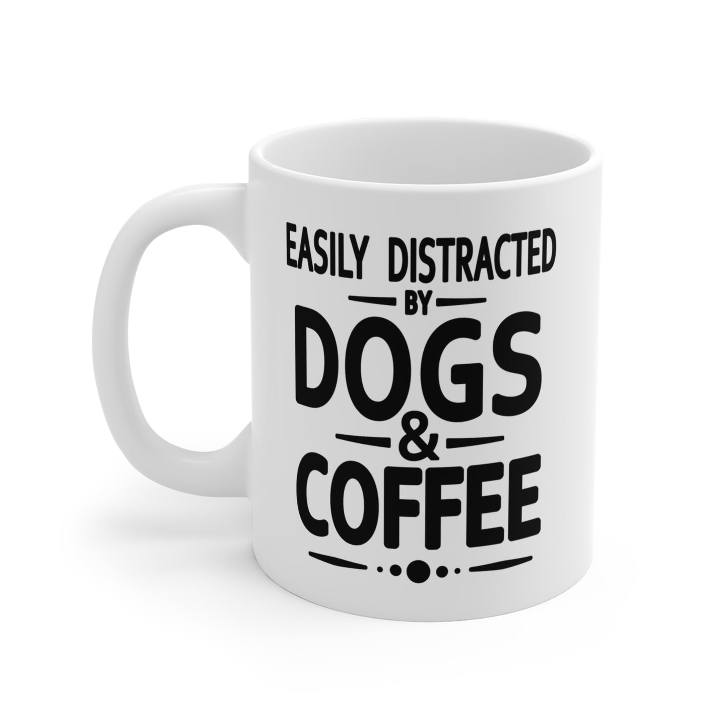 Easily Distracted by Dogs & Coffee - Corgi - 11oz Mug – Left Hand