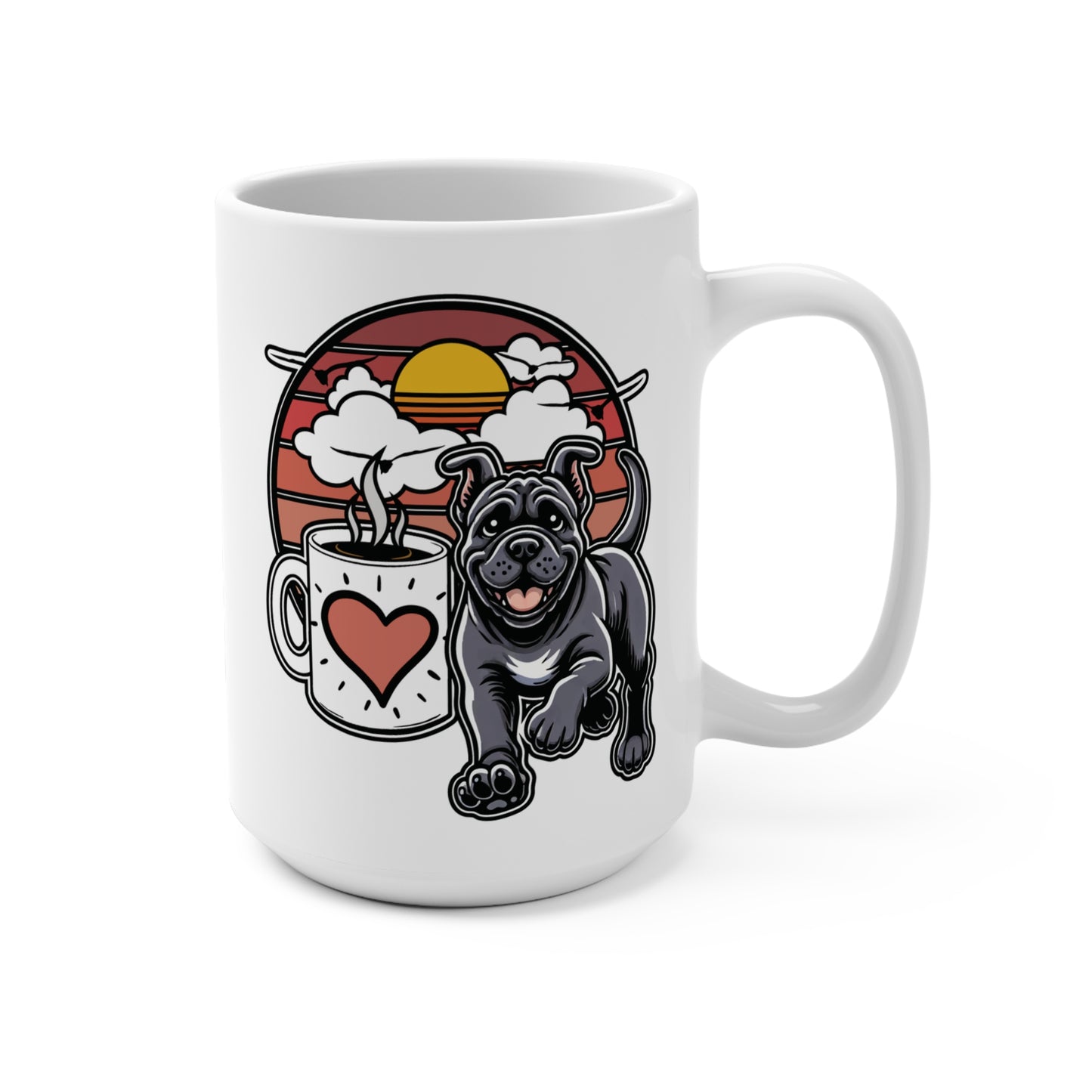 Easily Distracted by Dogs & Coffee - Kane Corso - 15oz Mug – Left Hand
