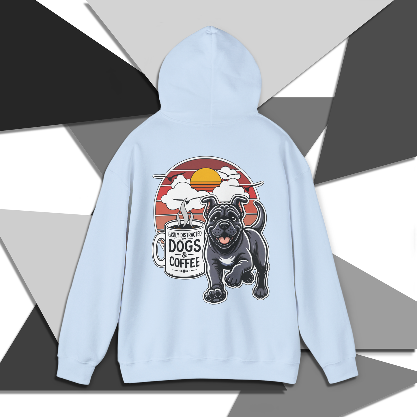 Easily Distracted by Dogs & Coffee - Kane Corso - Gildan 18500 Unisex Hoodie