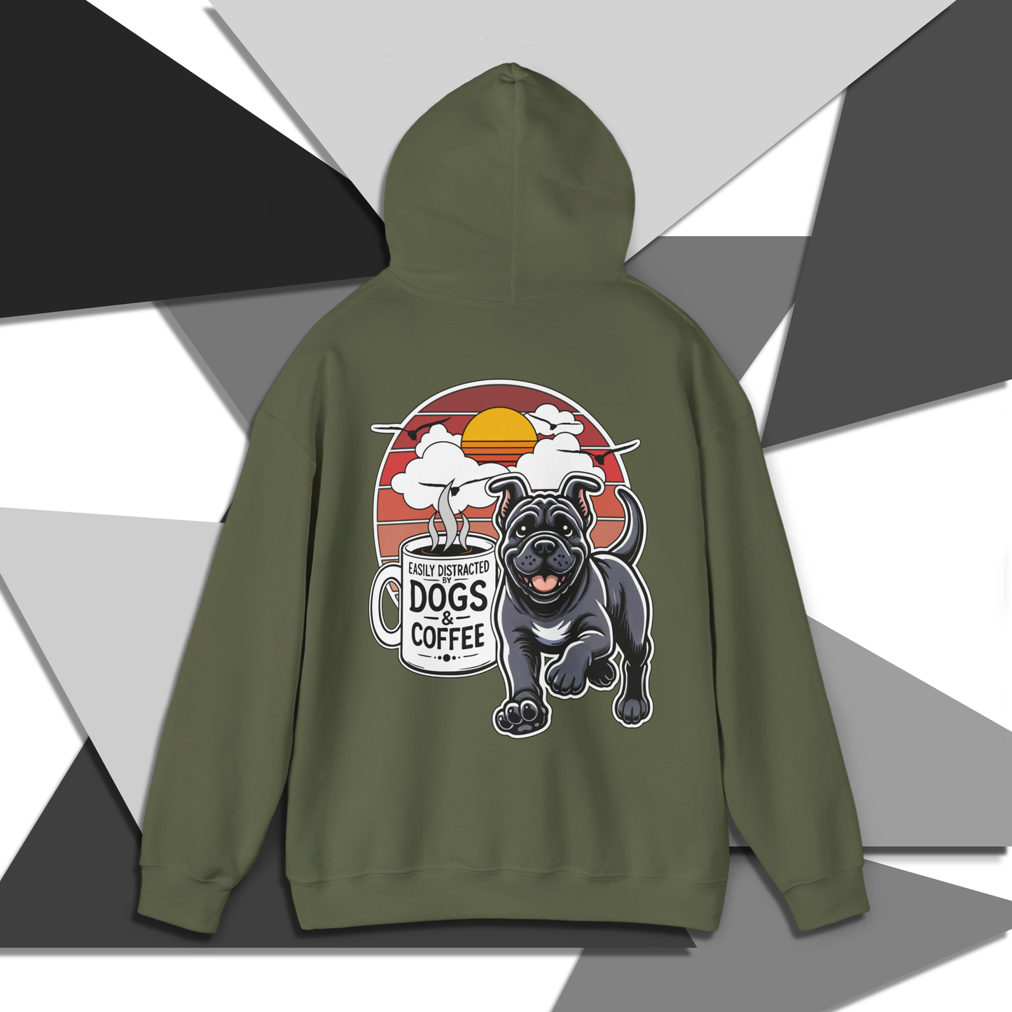 Easily Distracted by Dogs & Coffee - Kane Corso - Gildan 18500 Unisex Hoodie