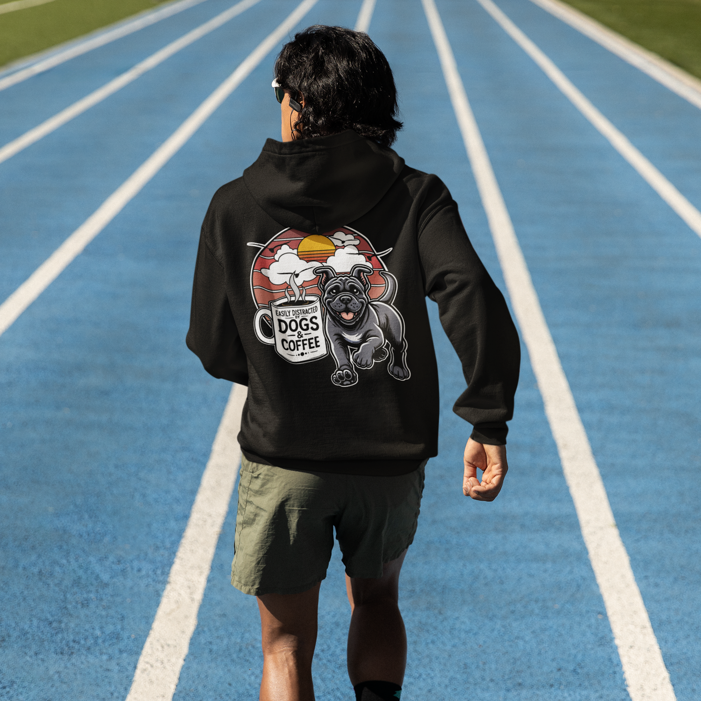 Easily Distracted by Dogs & Coffee - Kane Corso - Gildan 18500 Unisex Hoodie