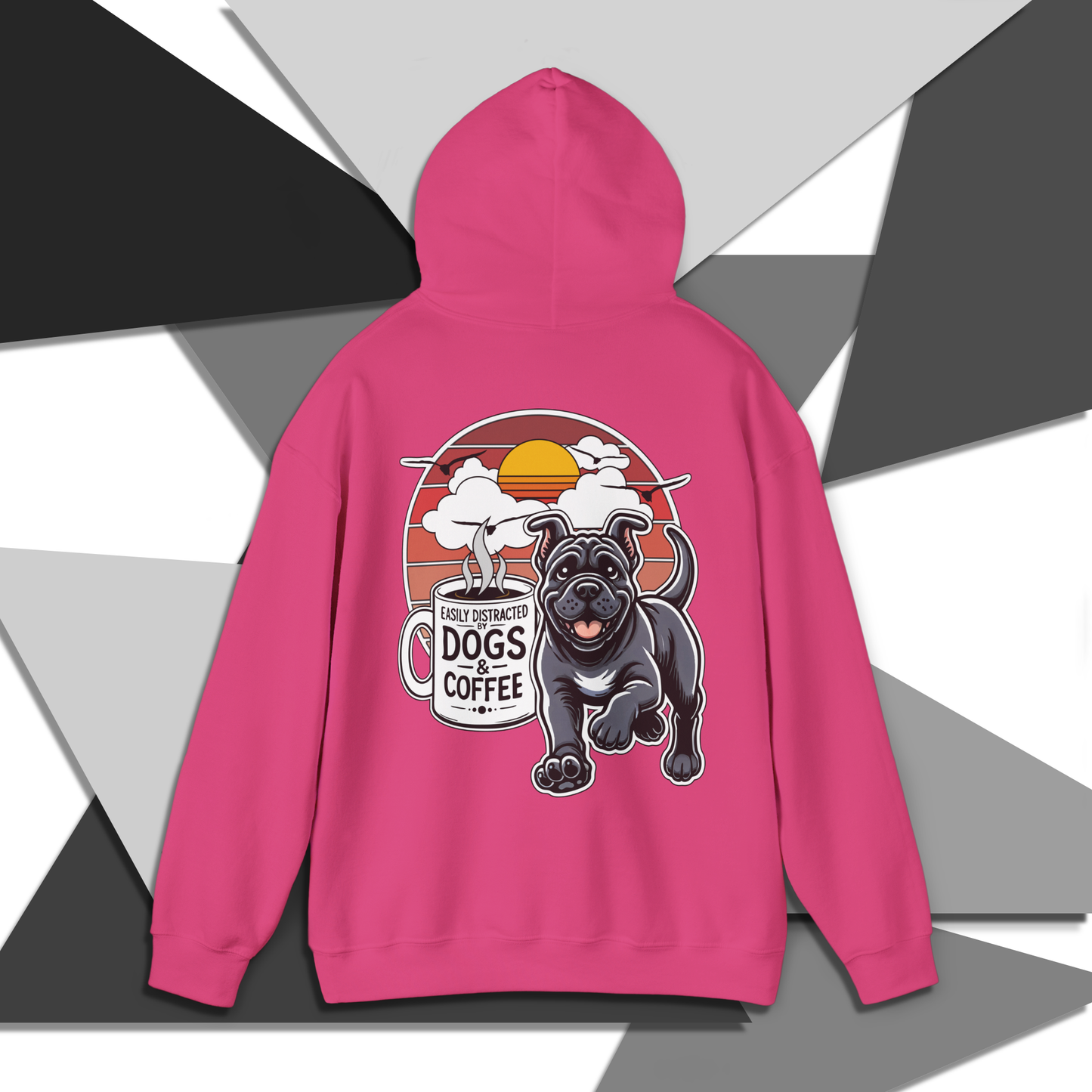 Easily Distracted by Dogs & Coffee - Kane Corso - Gildan 18500 Unisex Hoodie