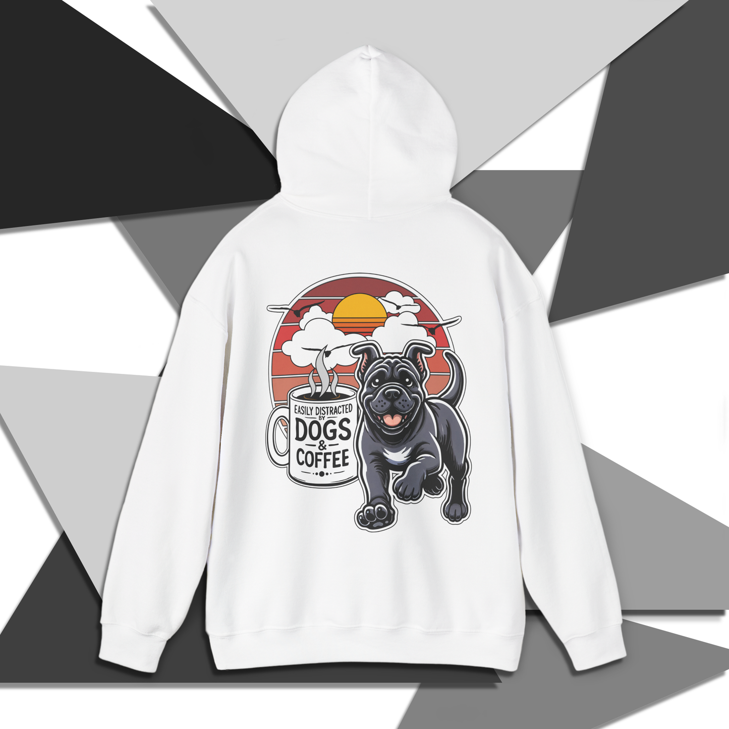 Easily Distracted by Dogs & Coffee - Kane Corso - Gildan 18500 Unisex Hoodie