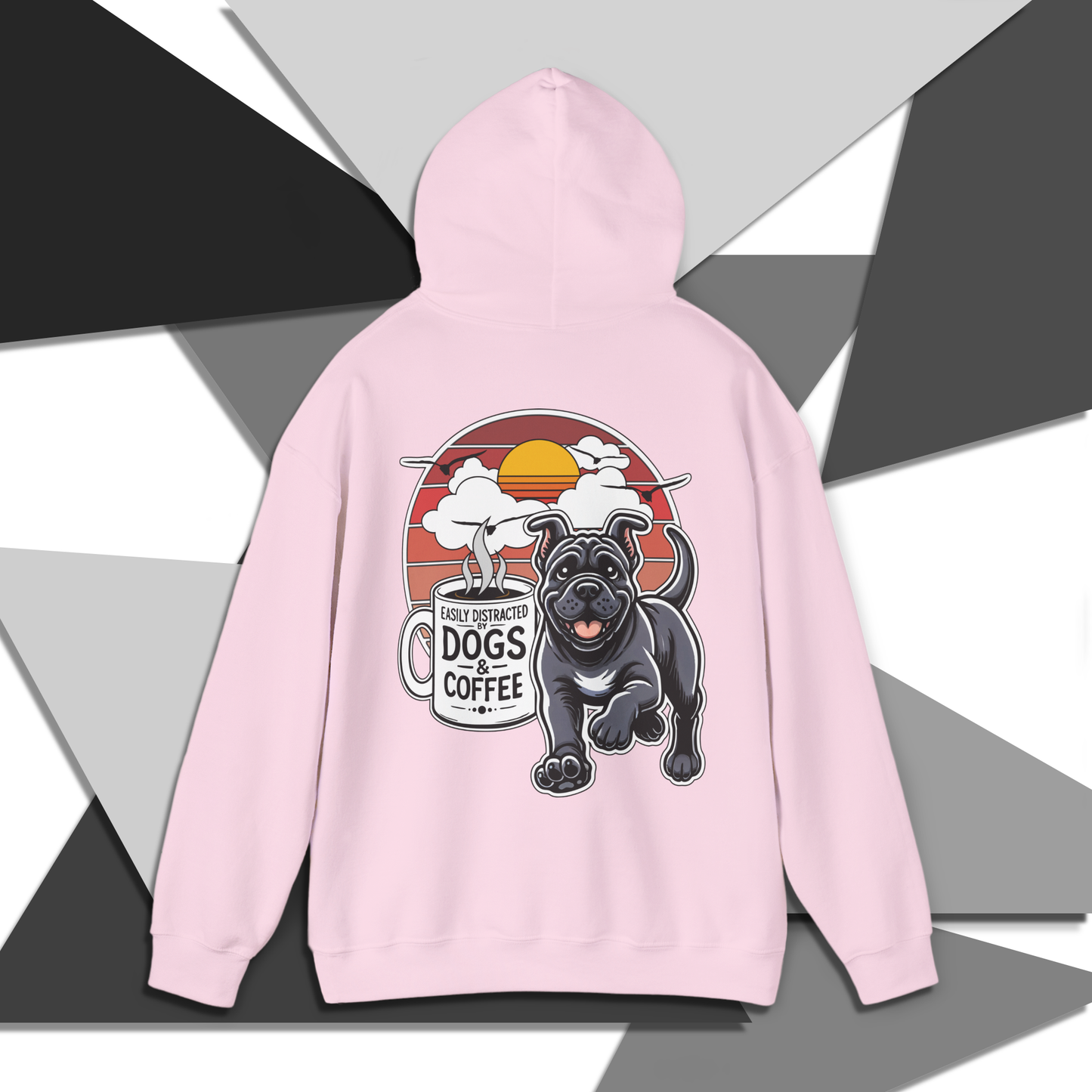 Easily Distracted by Dogs & Coffee - Kane Corso - Gildan 18500 Unisex Hoodie