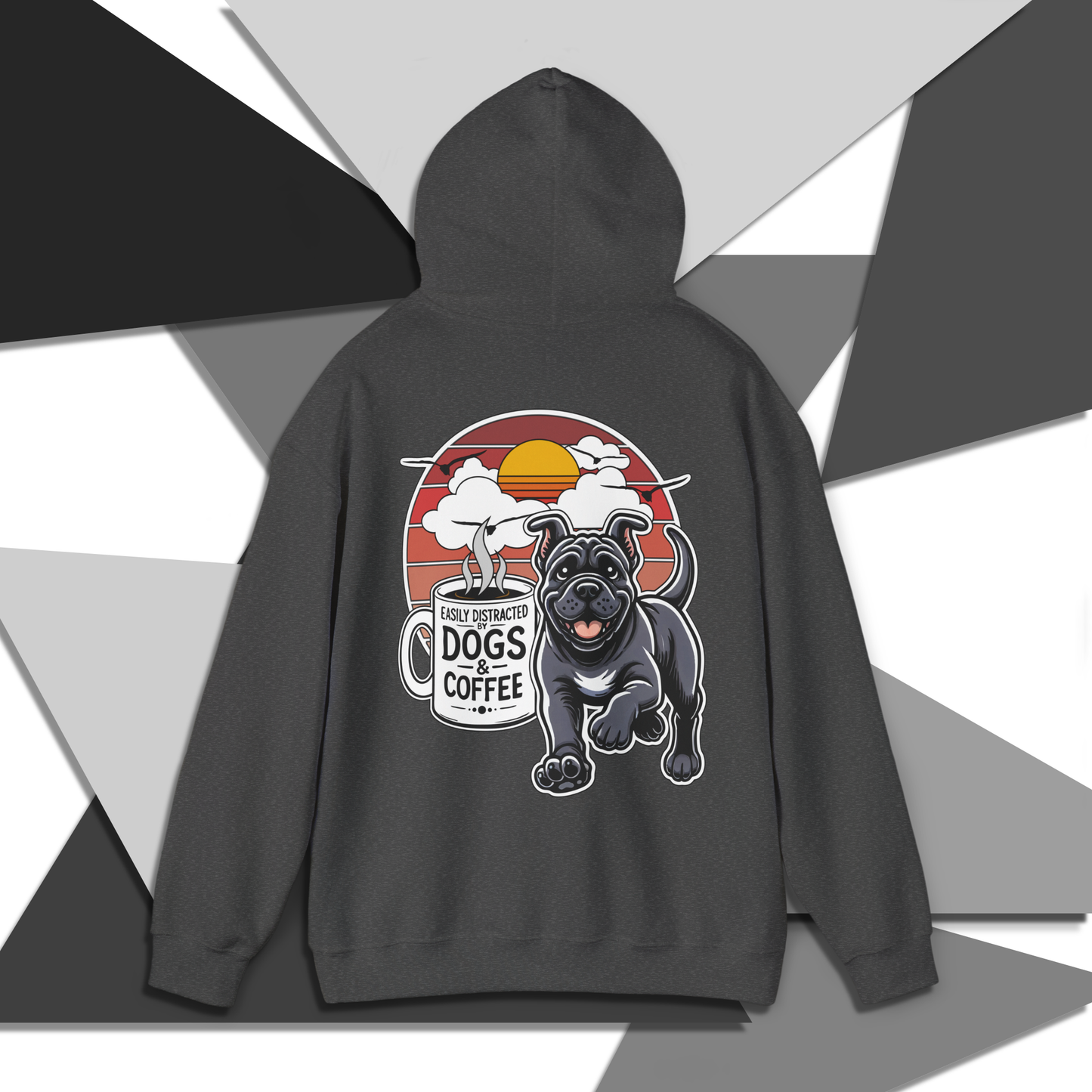 Easily Distracted by Dogs & Coffee - Kane Corso - Gildan 18500 Unisex Hoodie