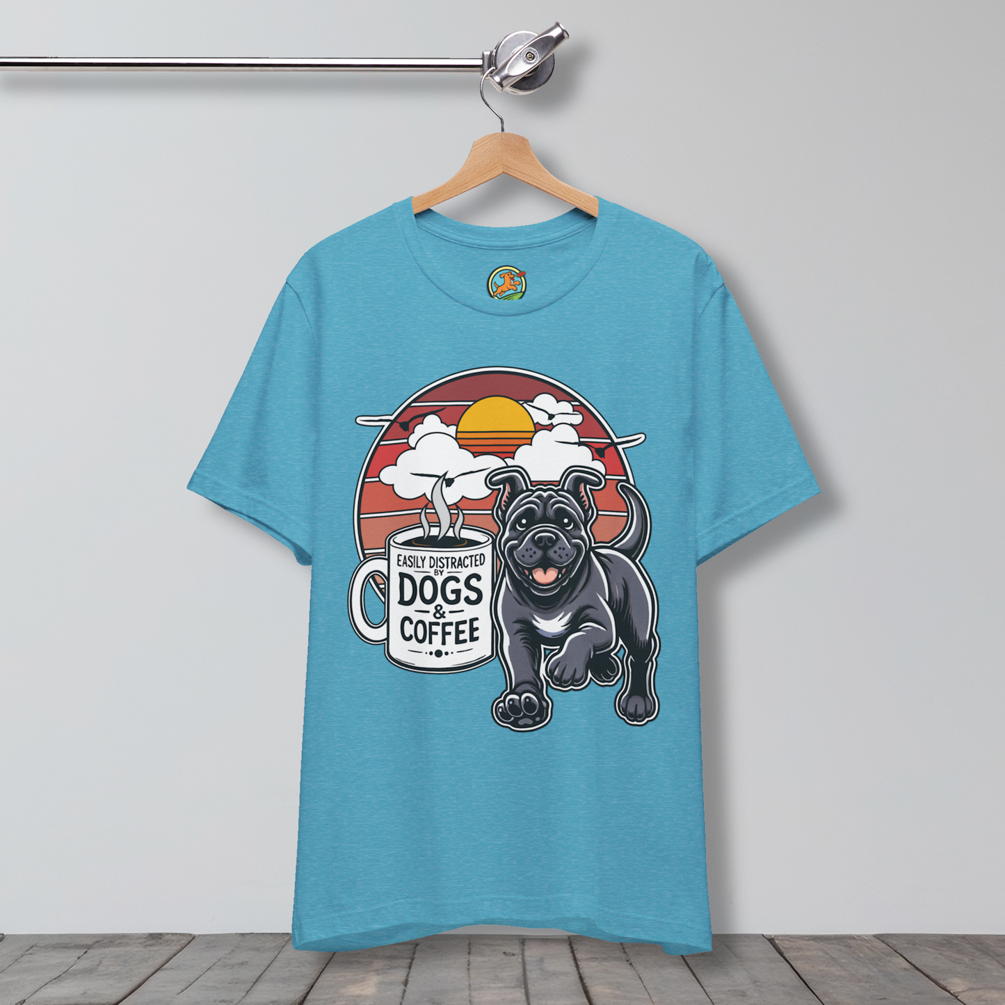 Easily Distracted by Dogs & Coffee – Kane Corso - Bella&Canvas 3001 T-Shirt