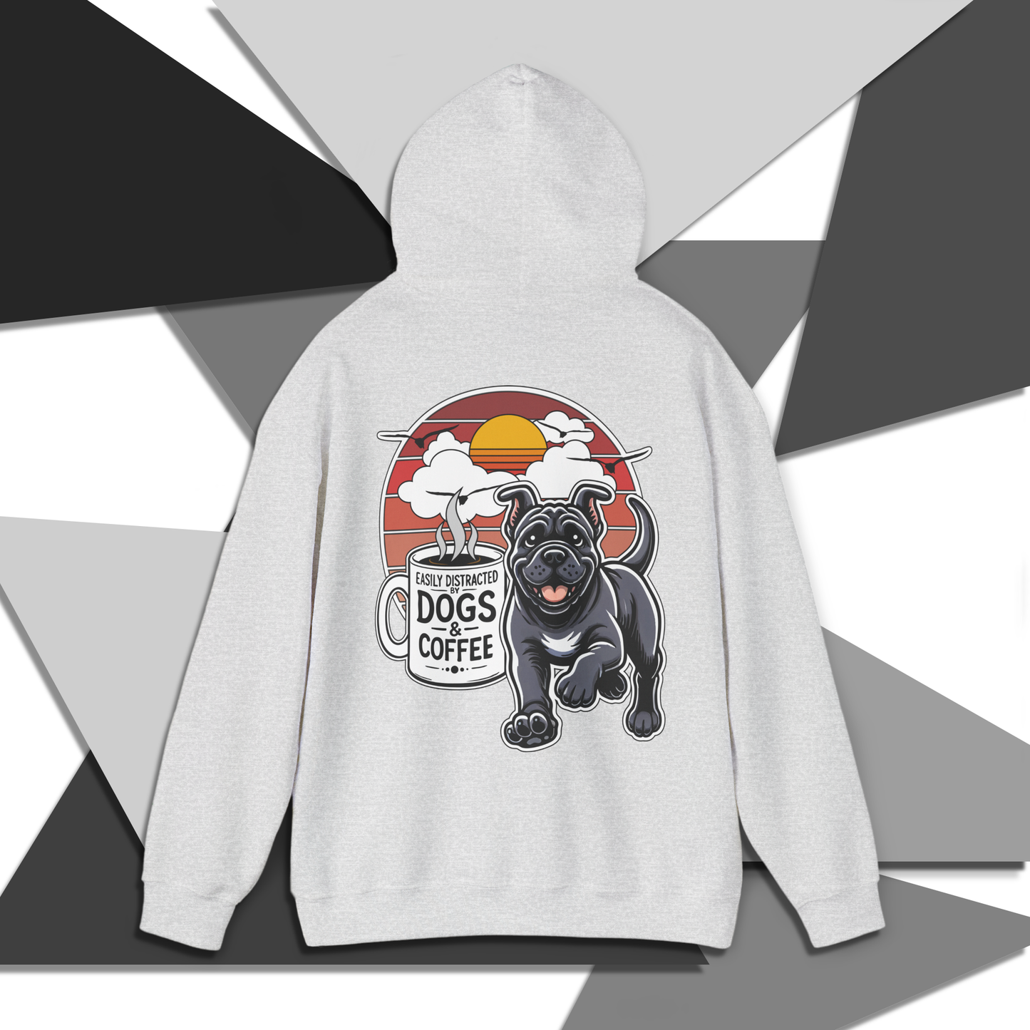 Easily Distracted by Dogs & Coffee - Kane Corso - Gildan 18500 Unisex Hoodie