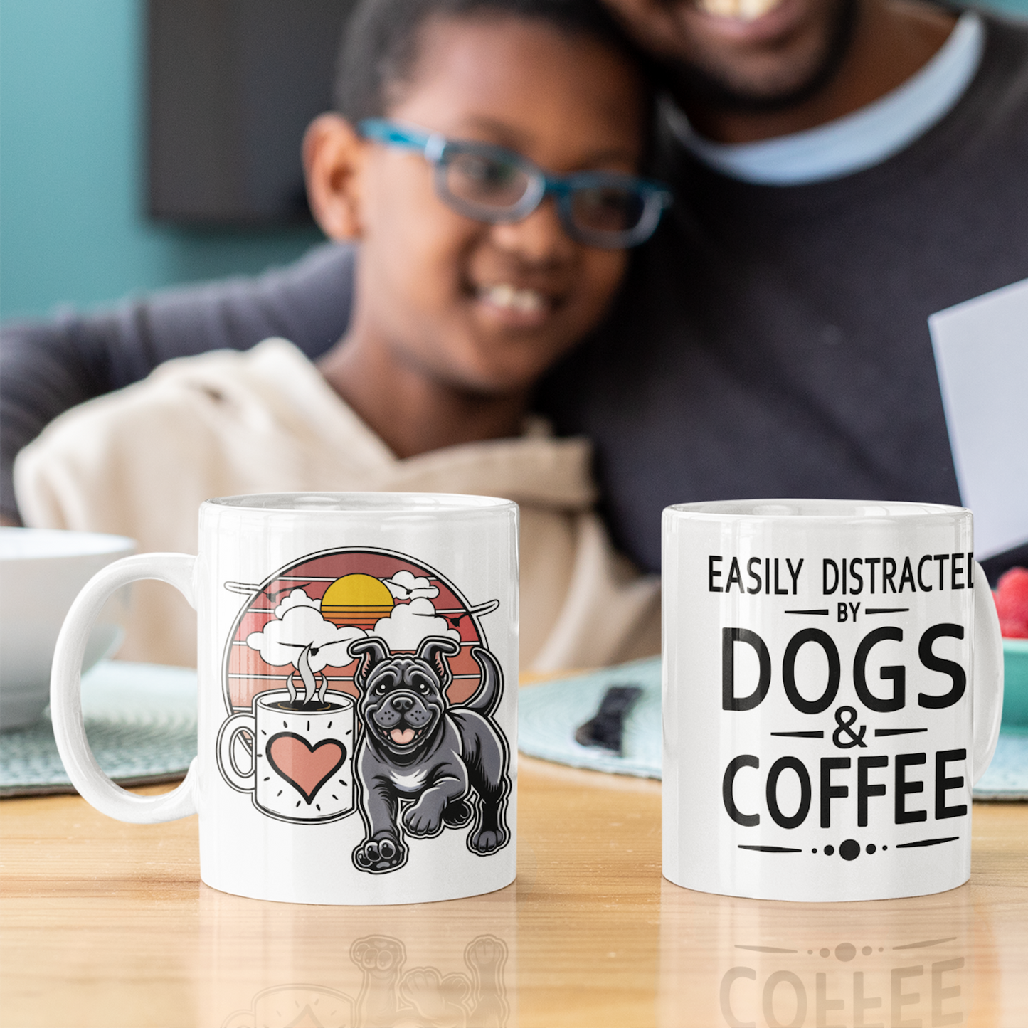 Easily Distracted by Dogs & Coffee - Kane Corso - 11oz Mug – Right Hand